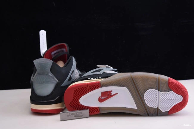 Bmlin Jordan Off 4 x Bred CV9388-001 Retro Air White 0715
